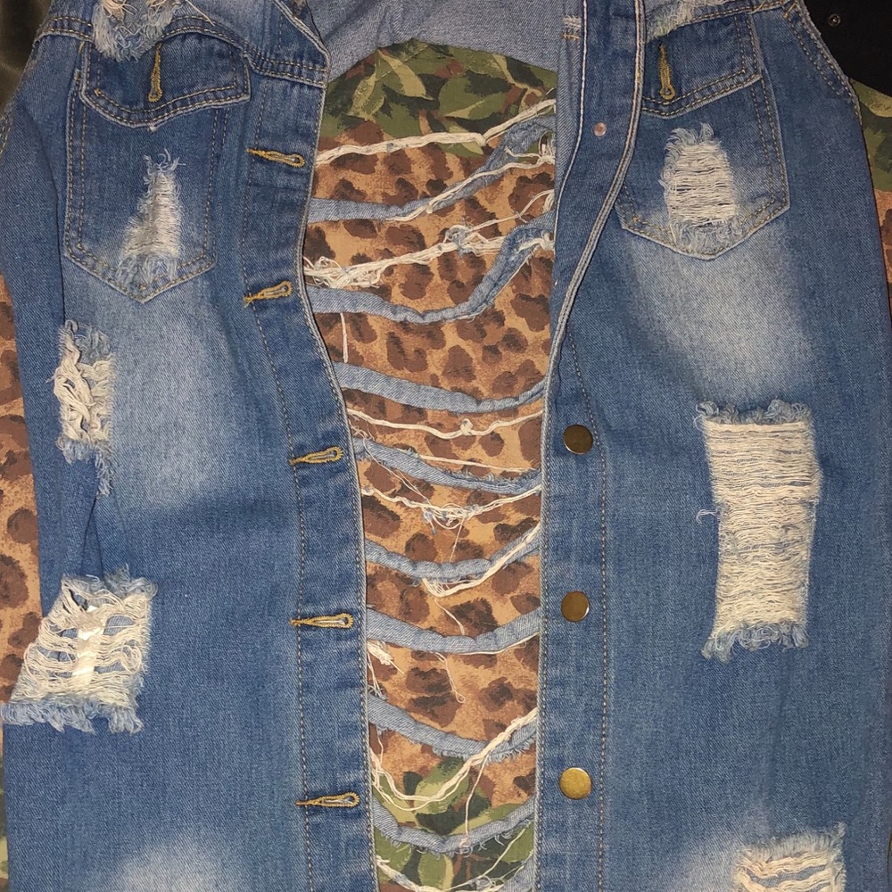 Ripped Jean Vest